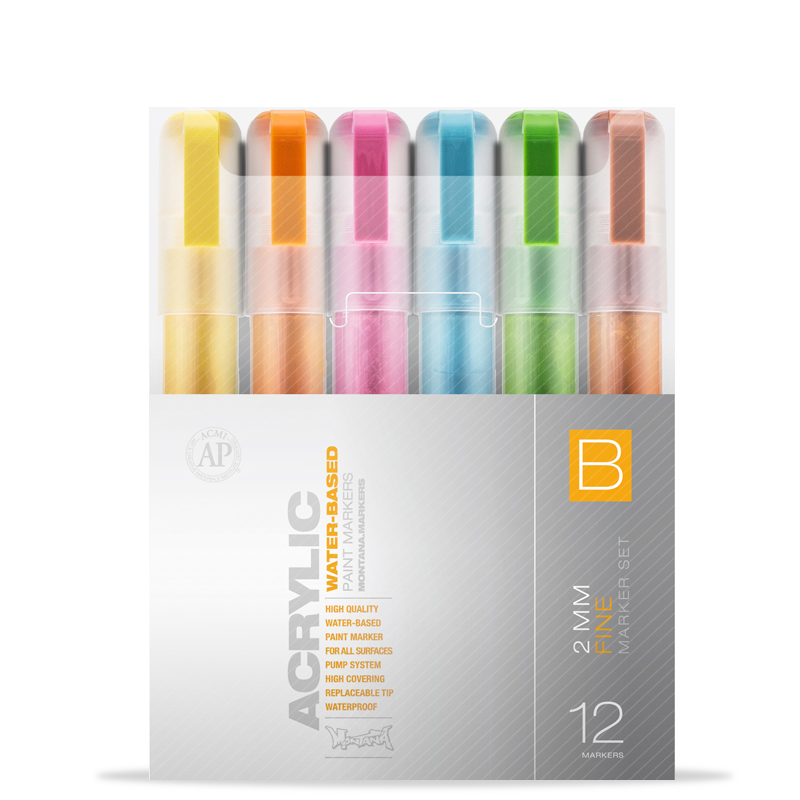 Montana Acrylic Set Fine B 12pz.
