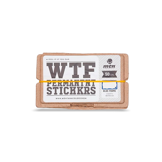 WTF Blue Frame Stickers